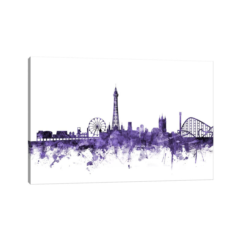 Blackpool, England Skyline by Michael Tompsett - Wrapped Canvas Gallery-Wrapped Canvas Giclée, 30.48 cm H x 45.72 cm W