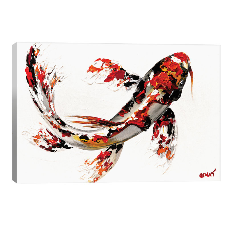 Koi Fish by Osnat Tzadok - Wrapped Canvas Print, 66.04 cm H x 45.72 cm W x 1.91 cm D