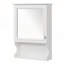 Armoire de rangement murale moderne 35 po x 28 po avec miroir et barre à serviettes, panneau de fibres à densité moyenne durable, tablettes réglables-1236597453