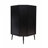Modern 3-tier Corner Storage Cabinet With Tempered Glass Doors, Removeable Shelves & Metal Frame
