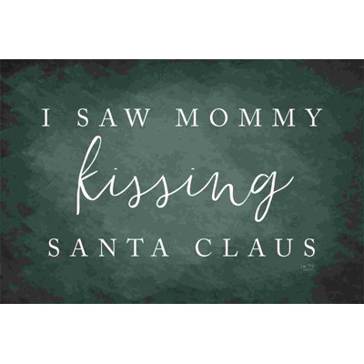 «Kissing Santa Claus», art textuel sur toile tendue