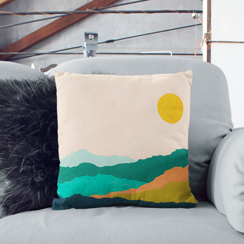 Square Cushion, 55cm H x 55cm W x 20cm D, Black