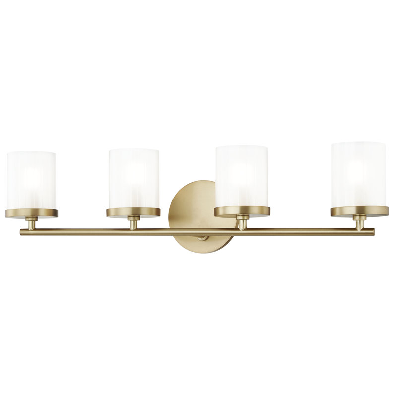 Scroggins 4 - Light Dimmable Vanity light, Laiton vieilli