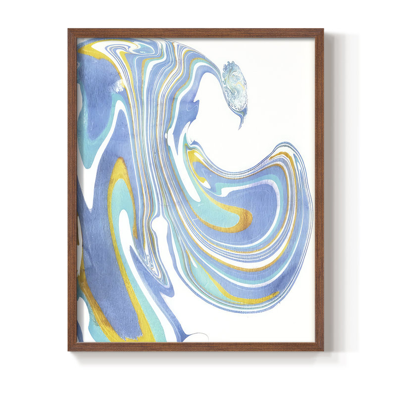 Galaxie V, reproduction encadrée en bois massif, H 15 po x l 12 po, Noyer