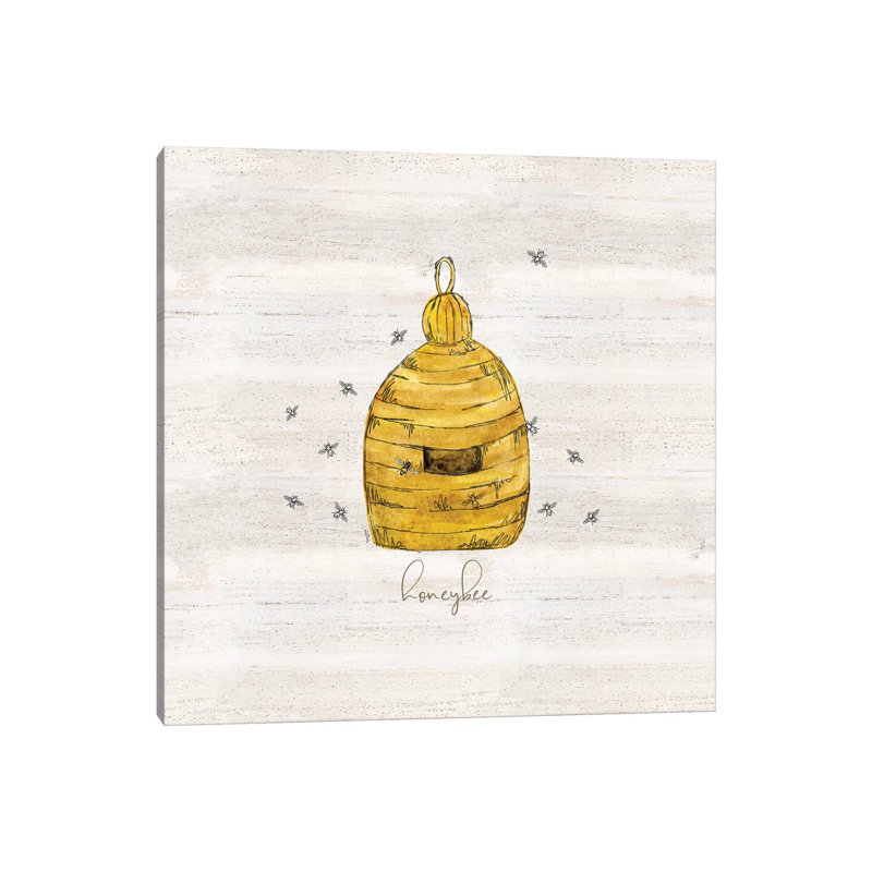 Bee's Life VI-Honeybee by Tara Reed - Painting on Canvas, Wrapped Canvas, 66.04cm H x 66.04cm W x 1.91cm D