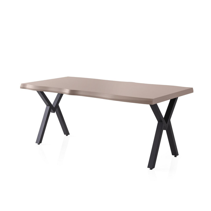 Ferro Beech Dining Table, Light Mocha