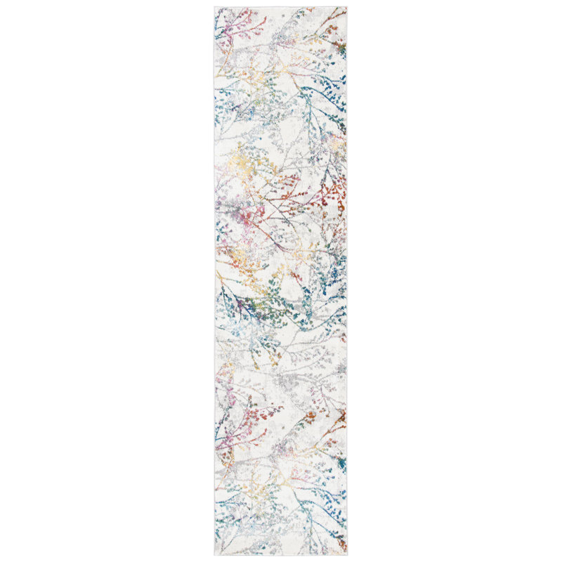 Tapis floral Ardeleana Performance, Tapis de couloir 2 pi x 8 pi