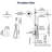 Shower System Shower Faucet Combo Set Wall Mounted With 10" Rainfall Shower Head And Handheld Shower Faucet Finish With Brass Valve Rough-In