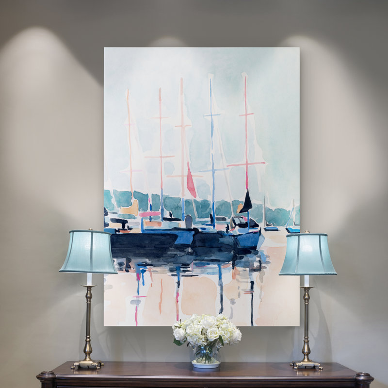 «Watercolor Boat Club I», reproduction sur toile, H 40 po x l 30 po x P 1 po, Toile tendue
