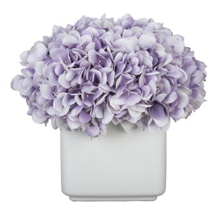 Arrangement de hortensia en gros Cube blanc céramique