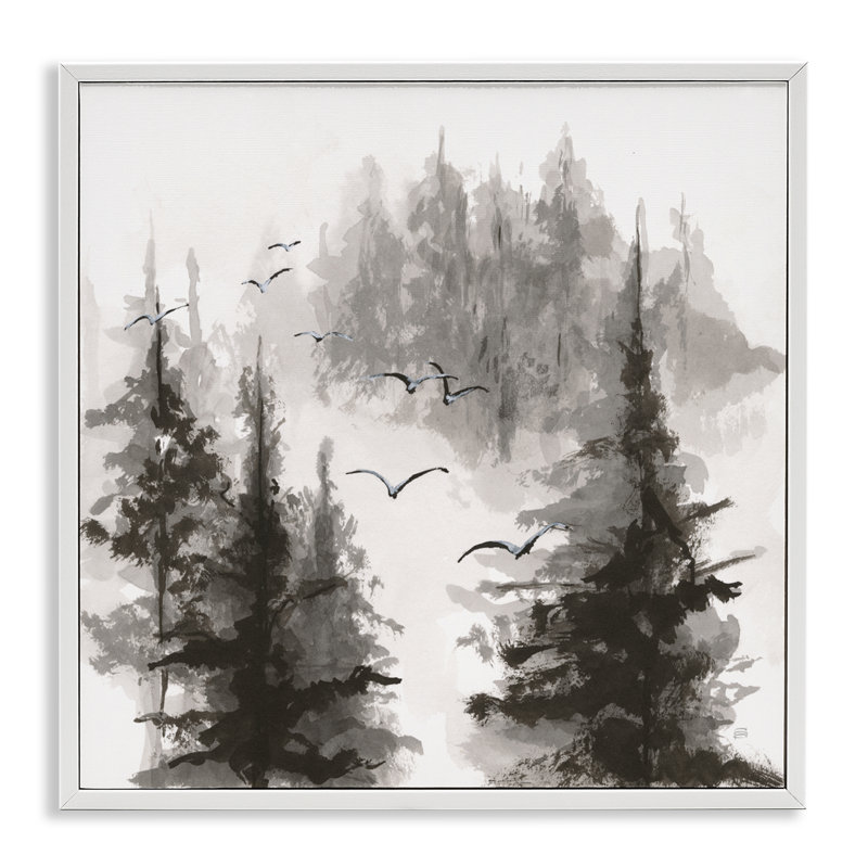 Giclée encadrée Free Flying Through Forest, design par Chris Paschke, H 17 po x l 17 po
