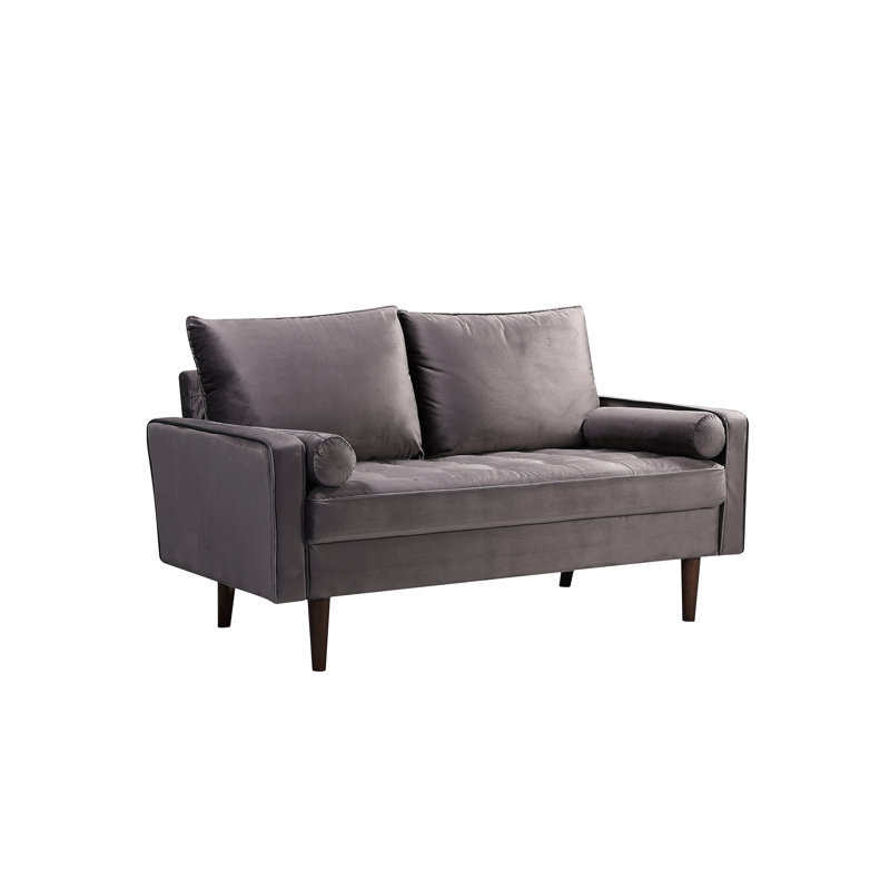Christner 58'' Velvet Loveseat, Gray