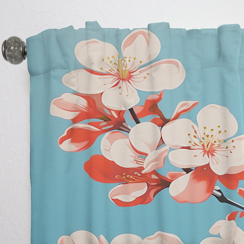 Collage de fleurs de pomme rose II, L 52 po x L 95 po