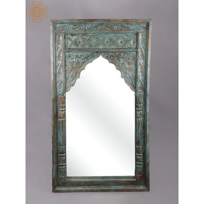 Grand miroir 47 po rétro Wodden