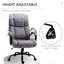 Fauteuil de bureau 484 lb, grand et haut, avec revêtement gris, hauteur réglable, siège large, fauteuil pivotant avec siège de 484 lb, gris