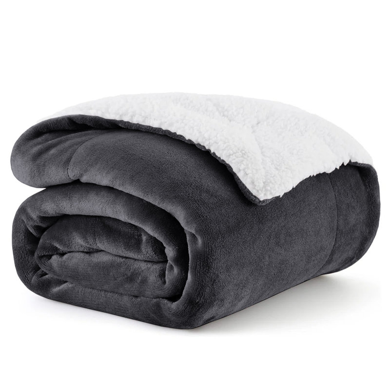 Couverture en molleton doux Microplush, Jeté, Gris