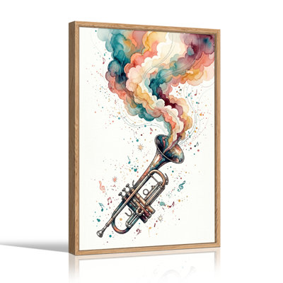Trumpet Music Canvas Wall Art Set Of 1