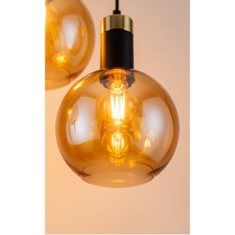 - Light Matte Black Pendant, 120cm H x 55cm W