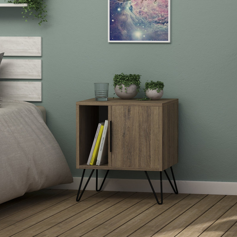 Chantele 19.7'' W Nightstand, Dark Oak