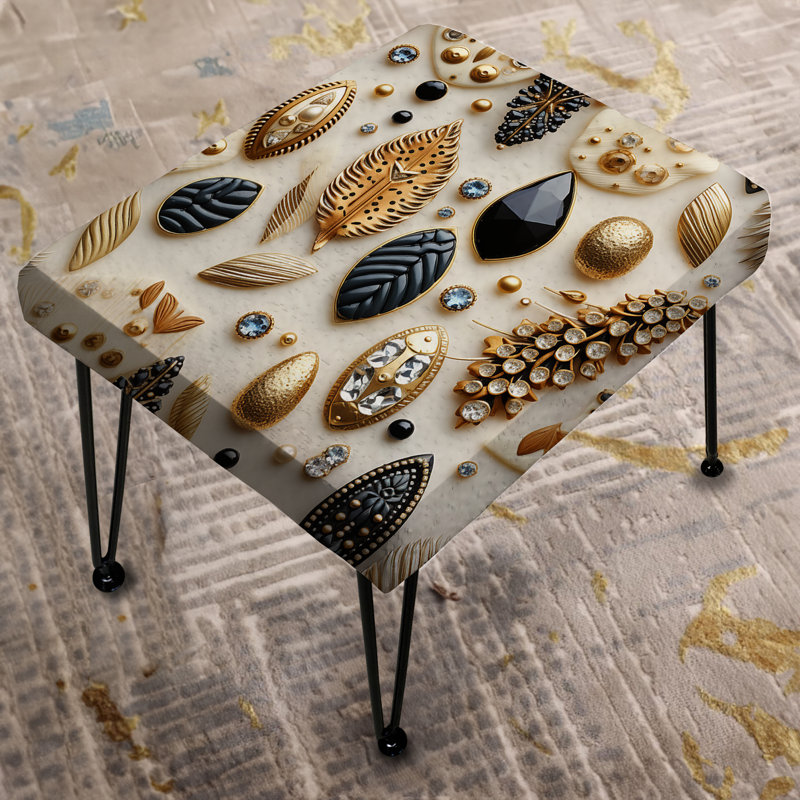Boho Chic Botanical Stone I - Boho Rectangle Ottoman
