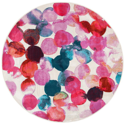 Ofrath Polka Dots Machine Woven Rug