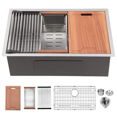 30'' L Single Bowl Stainless Steel Kitchen Sink