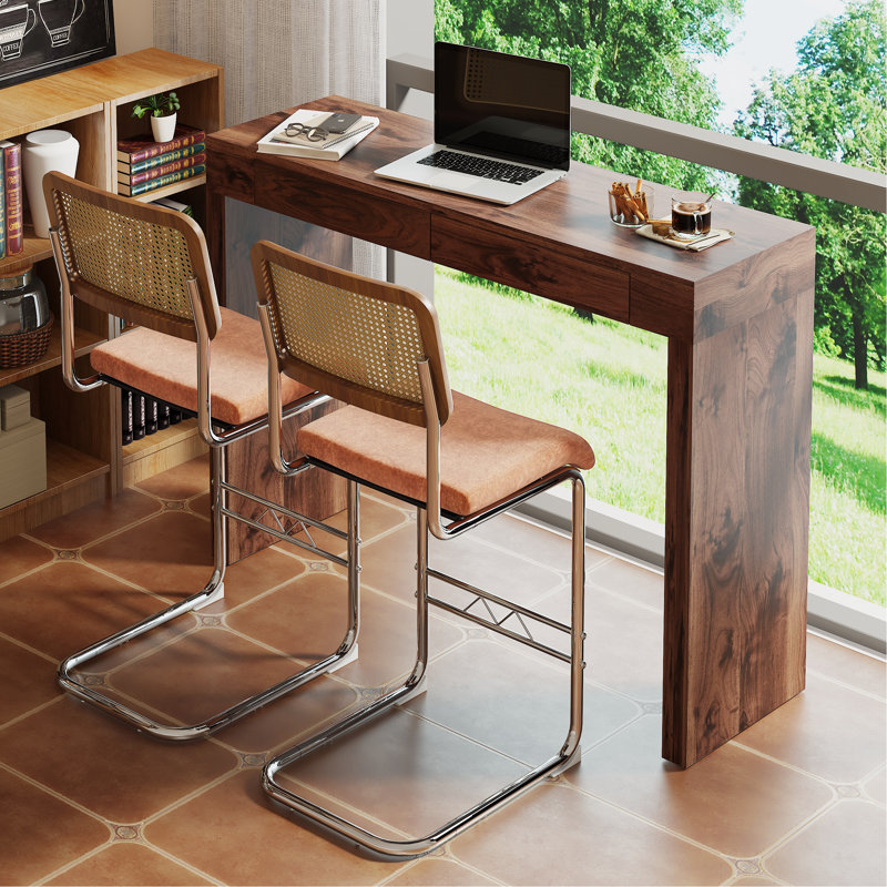 Console Table, Bar Table with Drawers for Home Decor