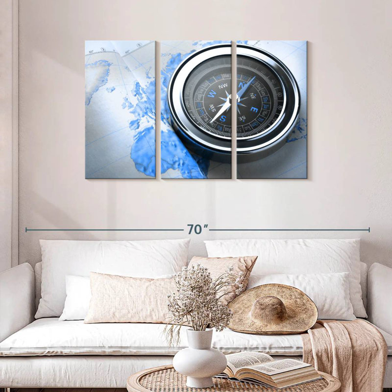 Boussole moderne, H 28 po x l 45 po