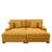 Oversized Upholstered Orange Corduroy Sleeper Sofa Bed Lounge sofa with Armrests & Throw Pillows-472867820