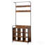 Portemanteau, portemanteau avec porte-chaussures pour le vestibule, portemanteau 3-en-1 et support de rangement, avec 7 crochets, une tringle à vêtements