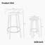Ensemble de table de bar 3 pièces avec 2 tabourets de bar - table de pub moderne, design durable et peu encombrant pour les petites cuisines et les appartements