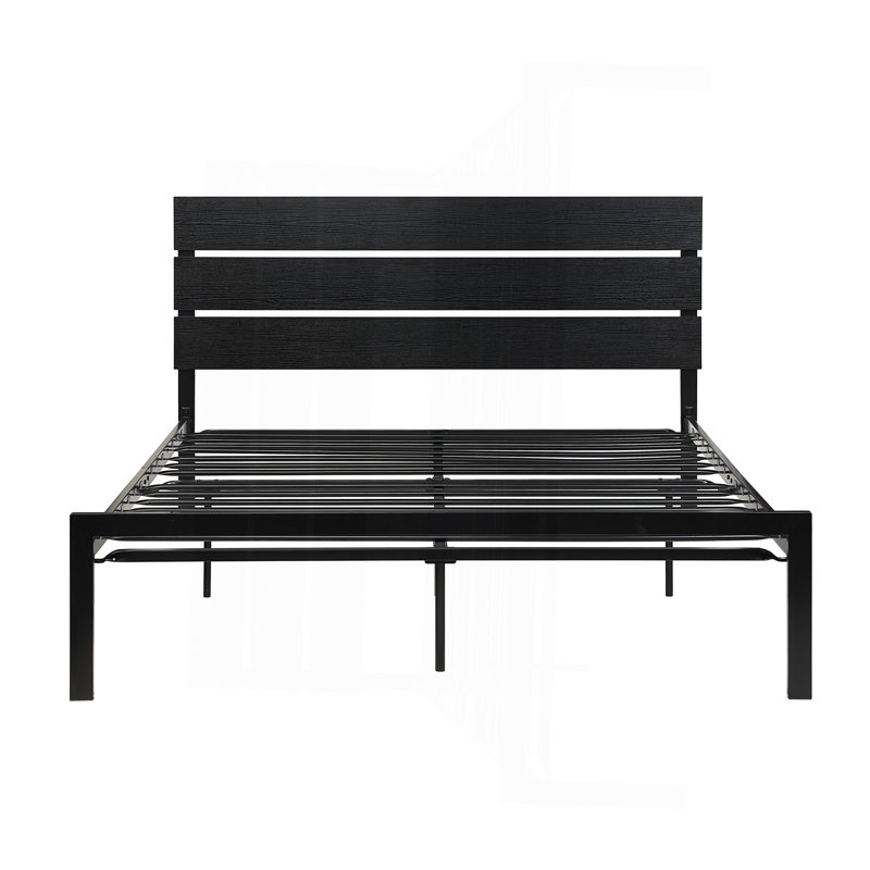 Black Metal Frame Full Size Bed 1Pc