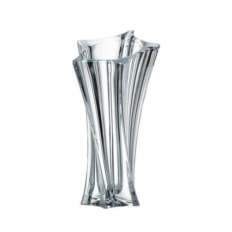 Barry Lead Free Crystal Table Vase, 11"H x 5.7"W x 5.7"D