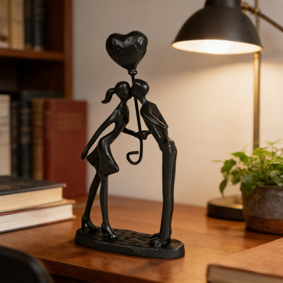 Romantic Couple Statue - Anniversary Wedding Gift, Suitable For Couples Or Girlfriends, Sweetly Loving Iron Art Sculpture Decoration, Ideal As A Birthday Gift For Wife Or Husband