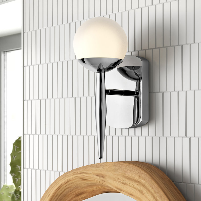 Archibald Steel Wall Sconce, Chrome