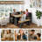 Modern 3-Piece Solid Wood Corner Breakfast Nook Set – Reversible L-Shape, Space-Saving 3-5 Seat Dining Furniture For Family Home Kitchen-1853500622