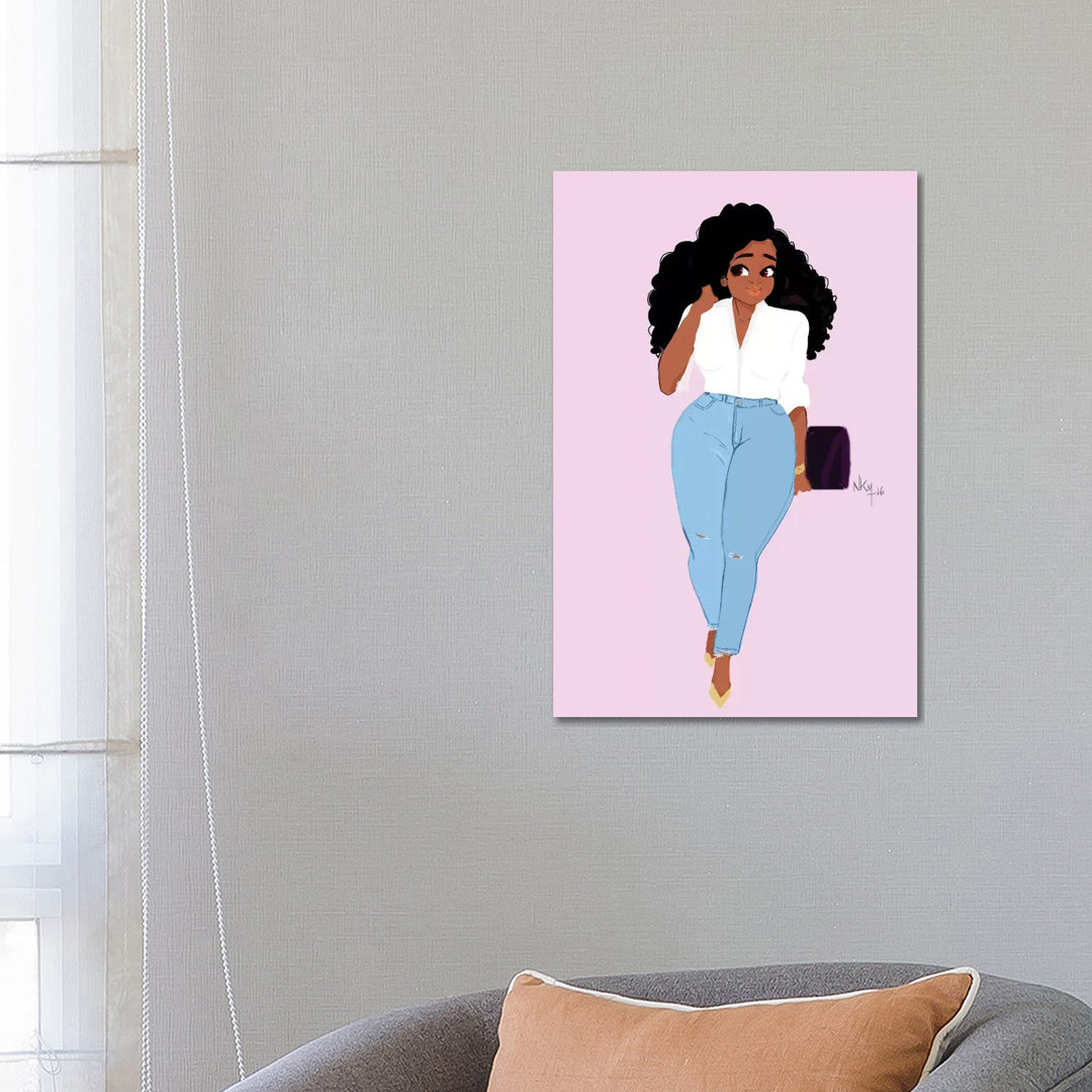 Big Beautii Jeans by Nicholle Kobi - Graphic Art Print on Canvas