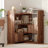  38"H Modern Adjustable Bookcase - Open & Closed Storage, L-Shaped or Straight, for Living Room, Bedroom, Home Office,38"Hx46.7"W*9.4"D-1453112665-1453112670