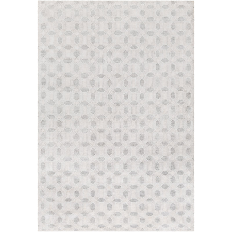 Tapis brun clair / gris noué à la main Hastyar, 2 pi x 3 pi