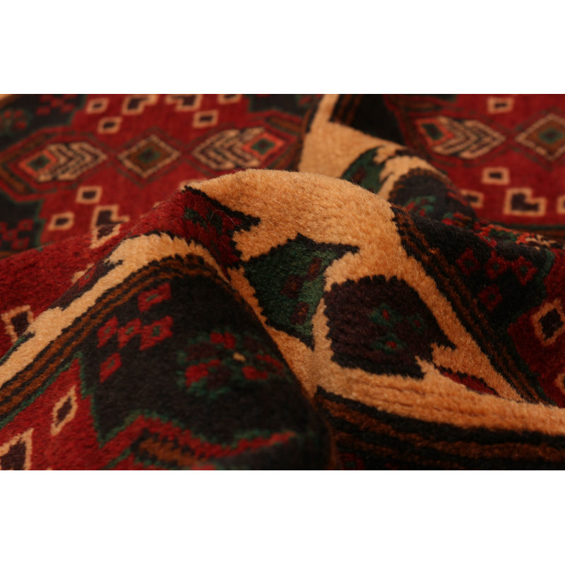 Teimani Beige, Red Rug 4'3" x 6'7"