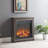 Symple Stuff 26" Electric Fireplace Insert with Remote/Timer, Log Set, 1400W-2060438328