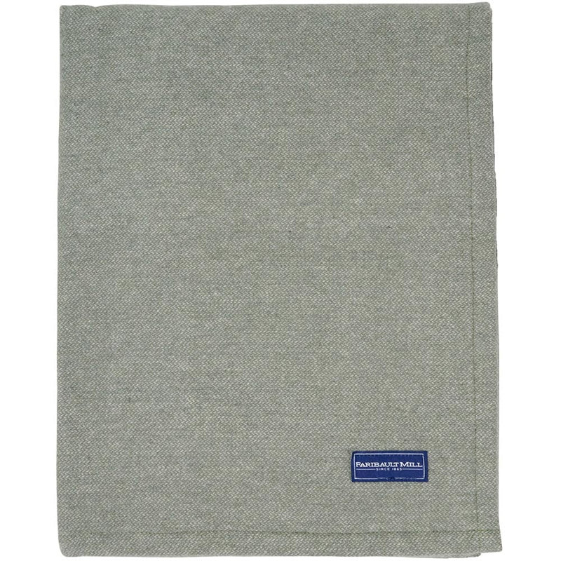 Lakefront Wool Blanket, 108" x 96", Green