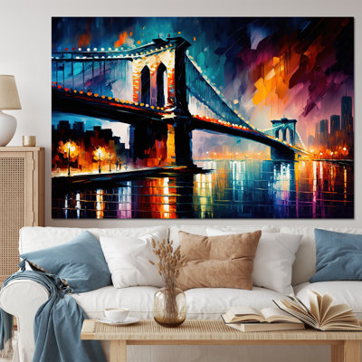 Pont coloré de Brooklyn - décoration murale ville