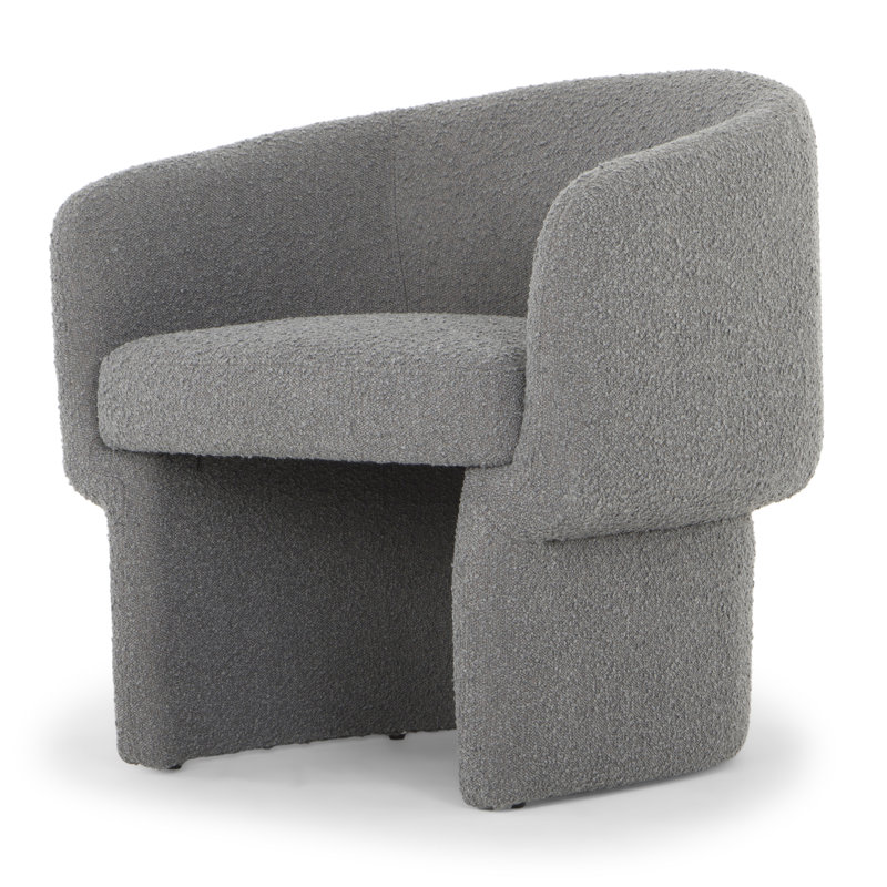 Fauteuil demi-tonneau l 27,5 po, Gris anthracite