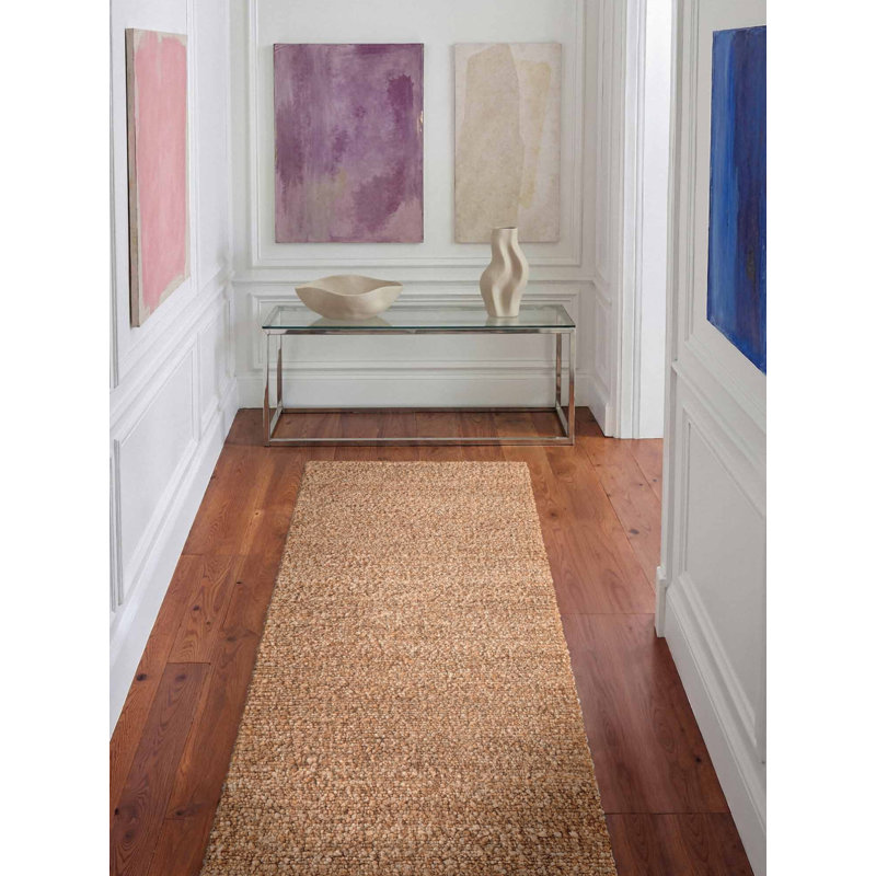 Despoina Hand Woven Area Rug, Beige, Runner 80 x 300 cm