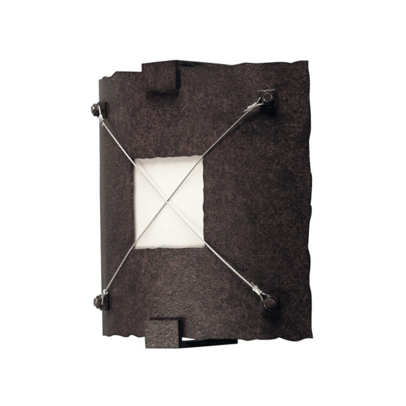 Plafonnier encastré à intensité variable à 2 lumières Maxton, Barrière de fer antique, Mica argenté