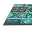 Tapis turquoise / brun en laine / polyester tissé à la machine Dessalines-282617886