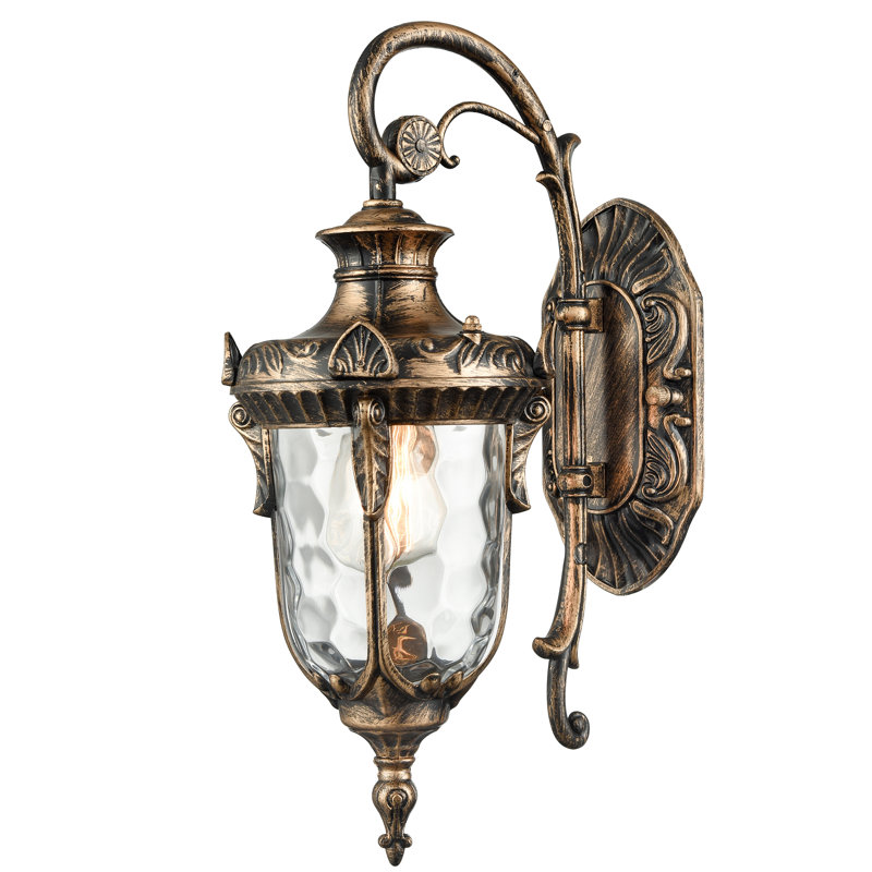 Outdoor Wall Light Black Porch Light Fixture Wall Mount, Bronze, 15.8" H x 6.3" W x 9.8" D
