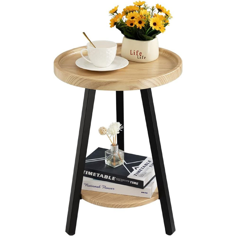 Magdala End Table, Natural Wood