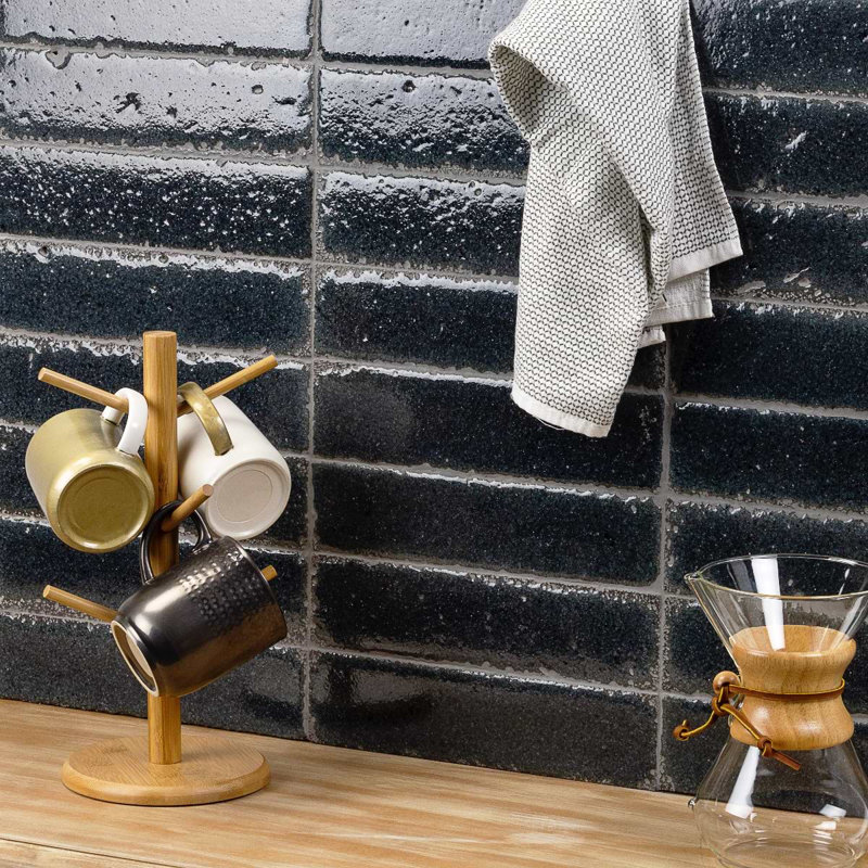 Lava Art 3x12 Brick Look Crackled Glossy Lava Stone Subway Tile